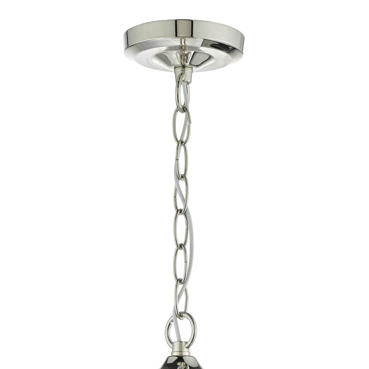 Vanessa 3 Light Pendant Polished Nickel & Glass