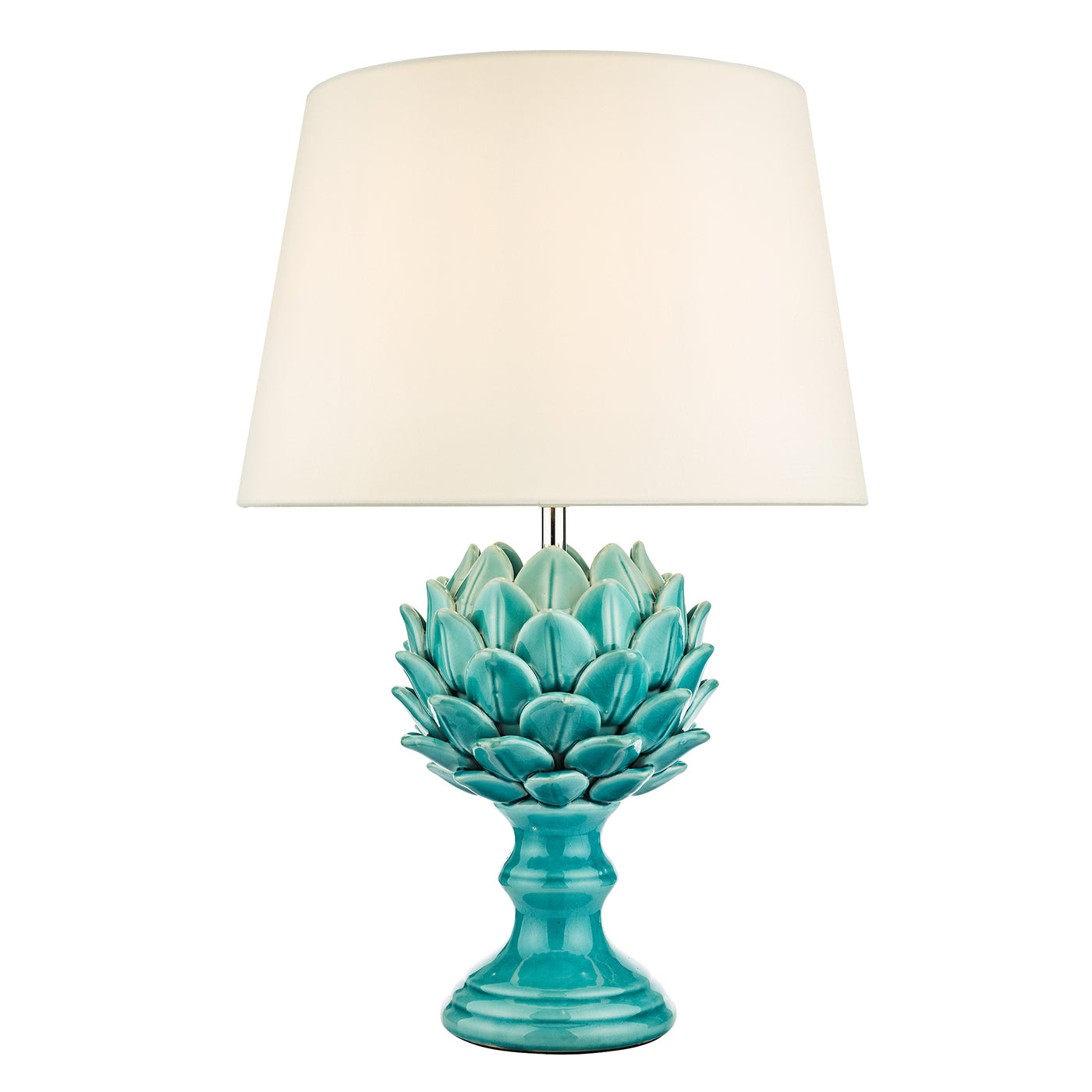 Violetta Table Lamp Blue Ceramic With Shade