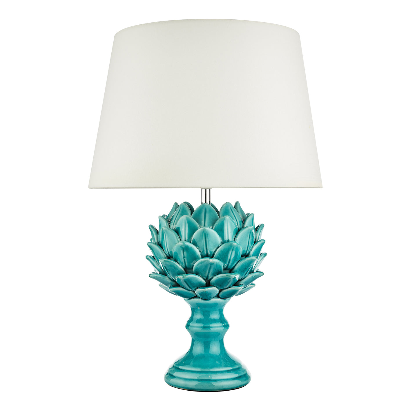 Violetta Table Lamp Blue Ceramic With Shade