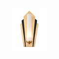 Chrysler Art Deco Wall Light IP44 Gold & Black
