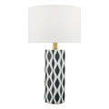 Weylin Floor Lamps Blue And White Ceramic With Shade