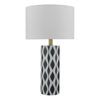 Weylin Floor Lamps Blue And White Ceramic With Shade