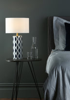 Weylin Floor Lamps Blue And White Ceramic With Shade
