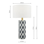 Weylin Floor Lamps Blue And White Ceramic With Shade
