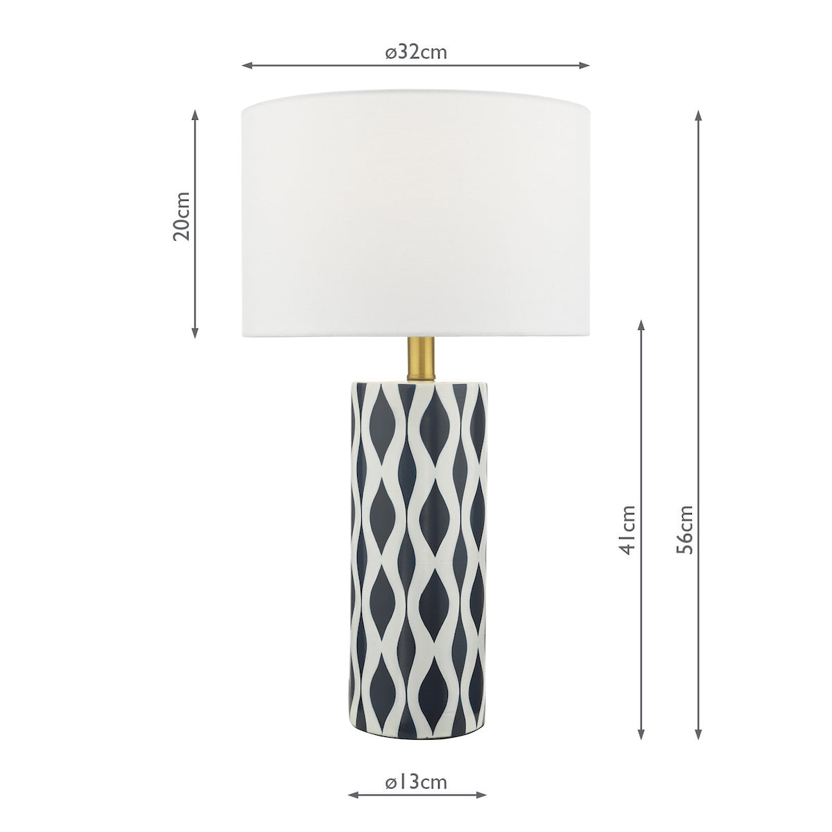 Weylin Floor Lamps Blue And White Ceramic With Shade
