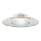 Worcester Small Flush White & Polished Chrome LED