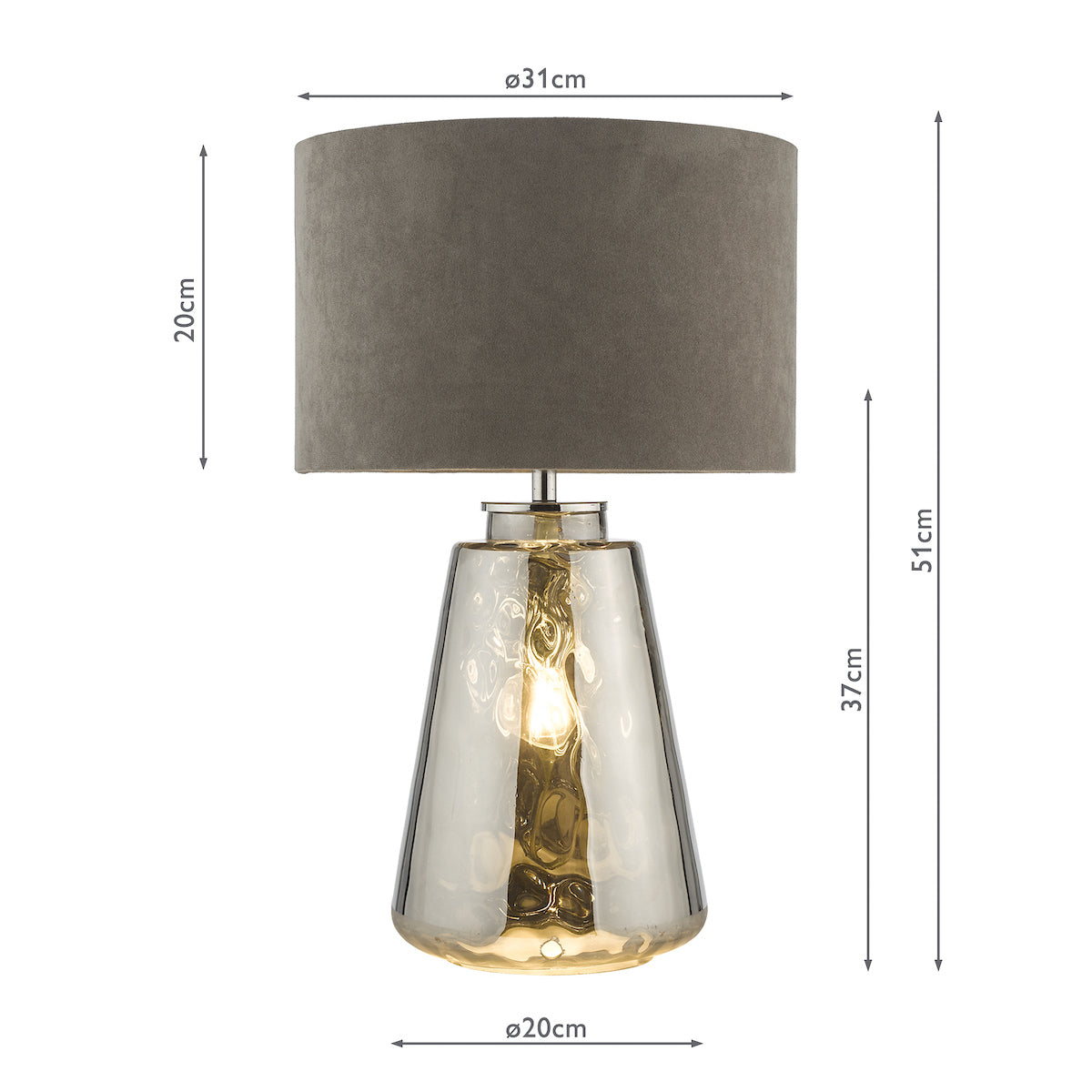 Wycliffe Floor Lamps Smoked Glass With Shade