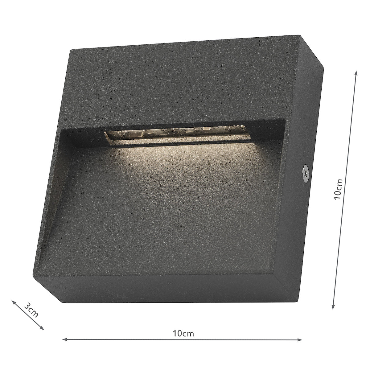 Yukon Outdoor Wall Light Square Eyelid Anthracite IP65 LED