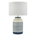 Zabe Floor Lamps White & Blue With Shade