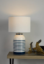 Zabe Floor Lamps White & Blue With Shade