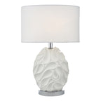 Zachary Oval Floor Lamps White With Shade