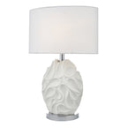 Zachary Oval Floor Lamps White With Shade