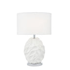 Zachary Oval Floor Lamps White With Shade