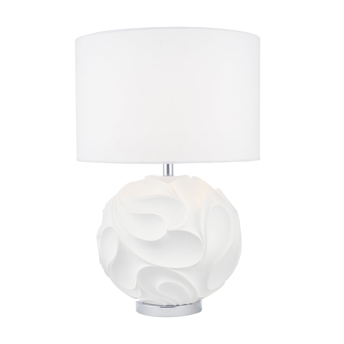 Zachary Round Floor Lamps White With Shade