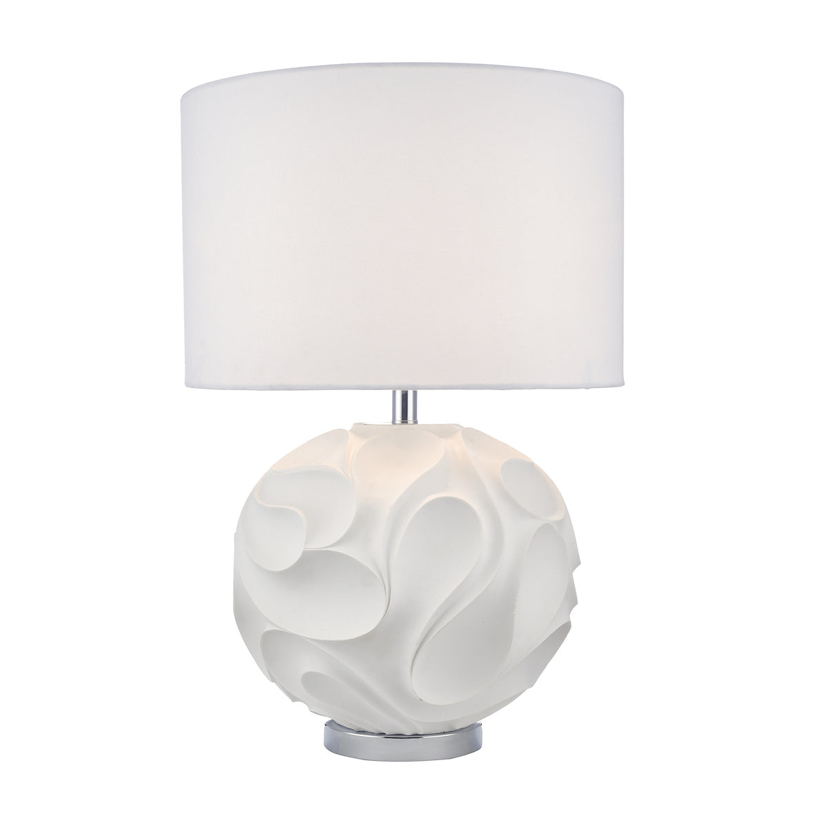 Zachary Round Floor Lamps White With Shade