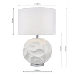 Zachary Round Floor Lamps White With Shade