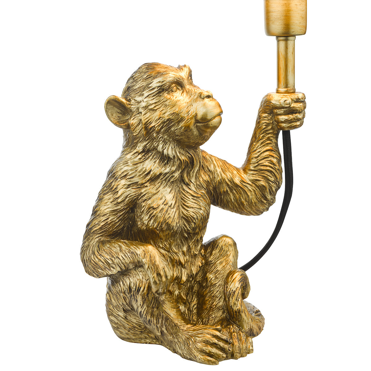 Zira Monkey Floor Lamps Gold With Shade