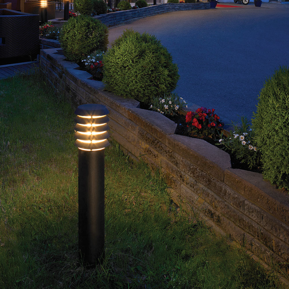 Alta Large Black Bollard Light (E27 Socket)