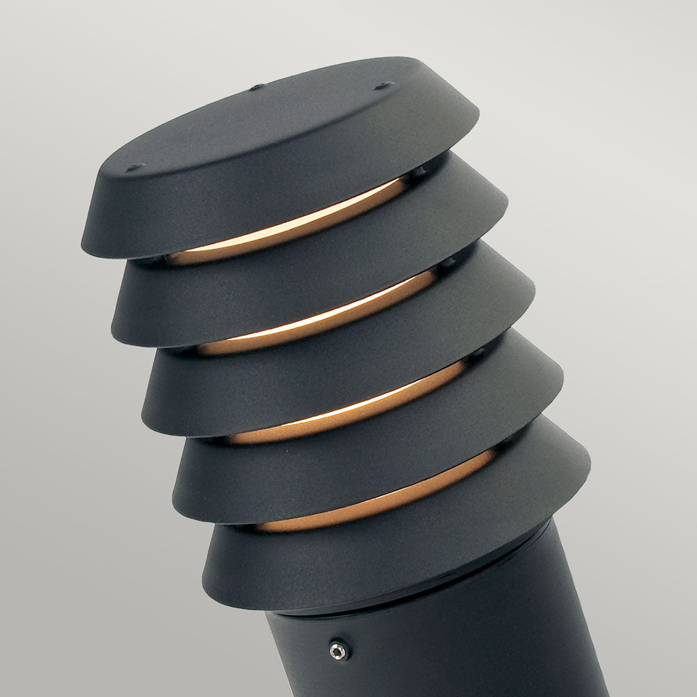 Alta Medium Black Bollard Light (E27 Socket)