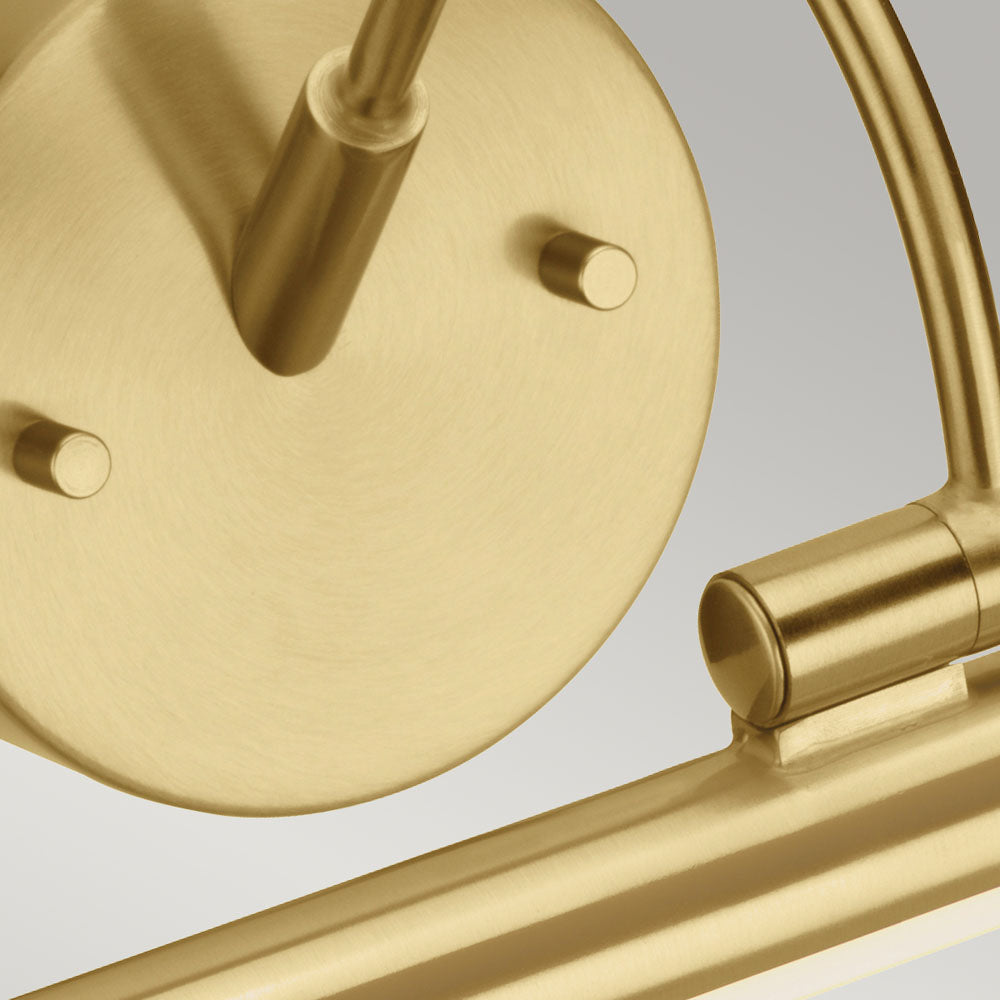 Alton Large Brushed Brass LED Picture Light (Adjustable)