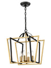 Aviary 4lt Lantern matt black and aged brass Small