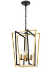 Aviary 4lt Lantern matt black and aged brass Large