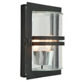 Basel 1-Light Black Wall Light with Clear Glass