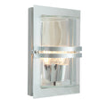 Basel 1-Light Galvanized Wall Light with Clear Glass