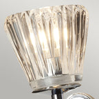 Agatha 2-Light Polished Chrome Wall Light IP44