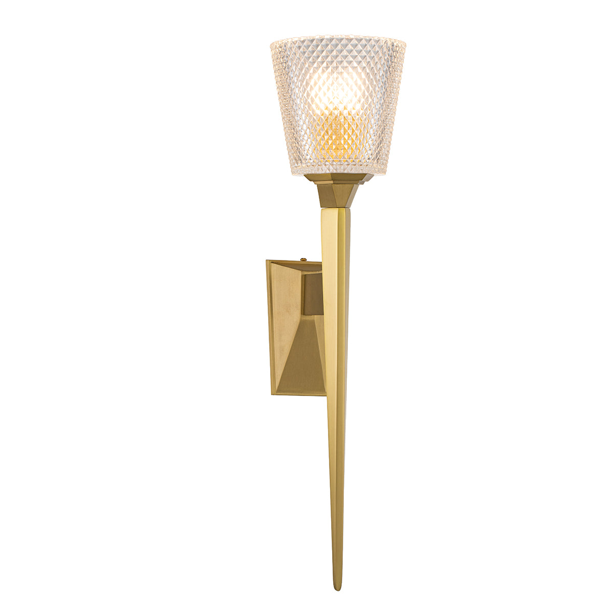 Verity Brushed Brass 1-Light Bathroom Wall Light (IP44)
