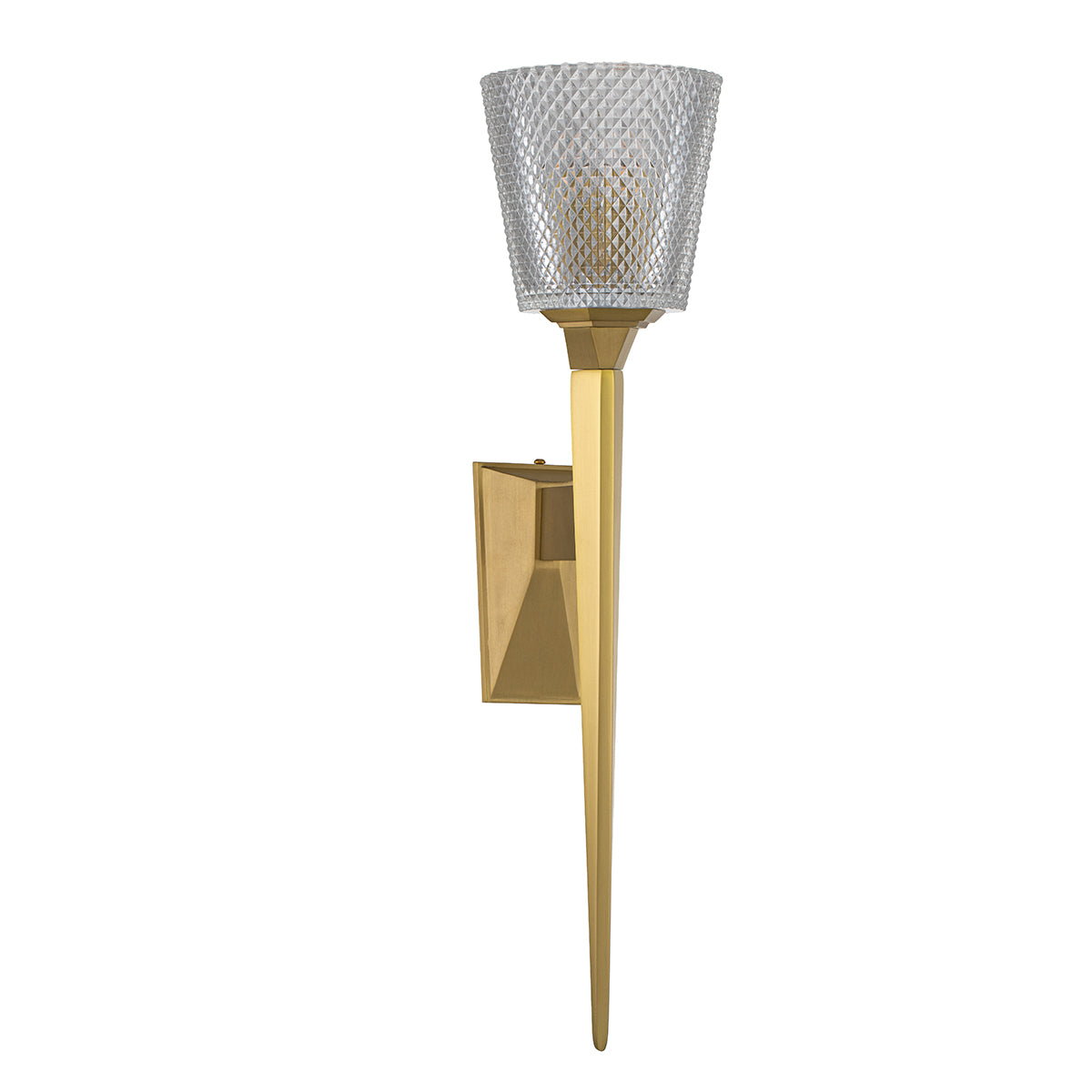 Verity Brushed Brass 1-Light Bathroom Wall Light (IP44)