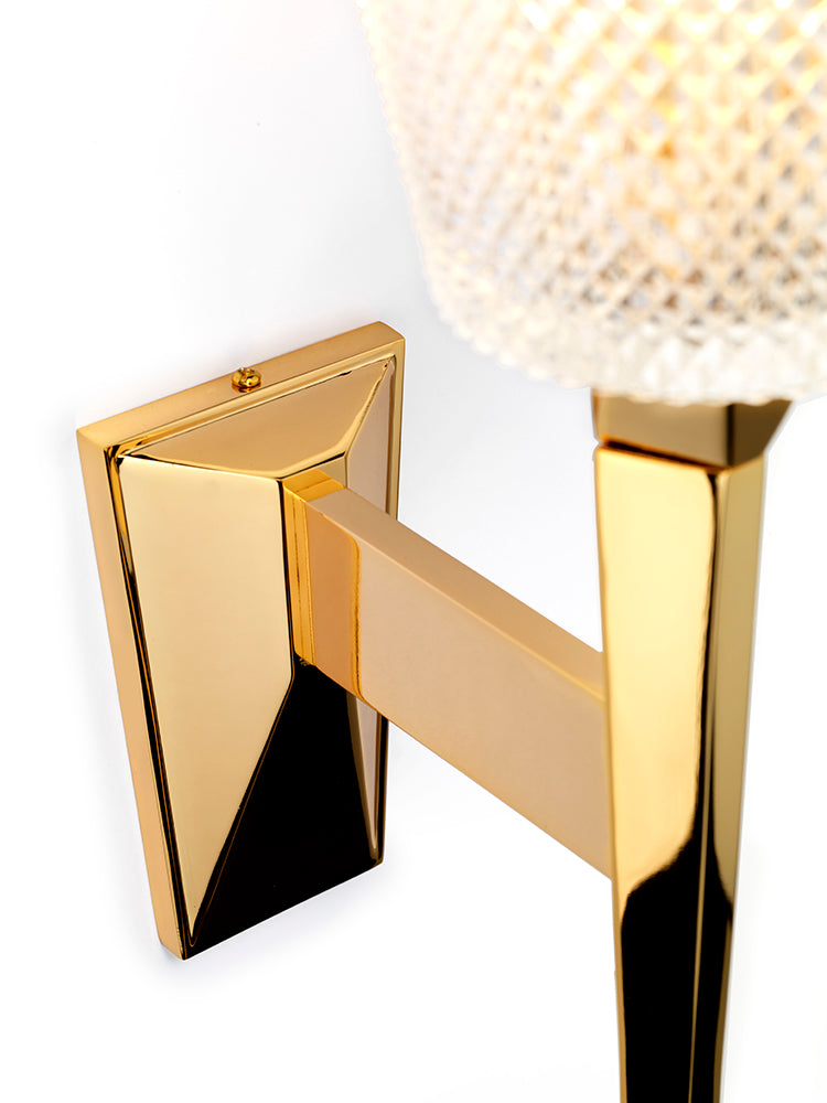 Verity Polished Gold 1-Light Bathroom Wall Light (IP44)