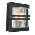 Bern 1-Light Black Wall Light with Clear Glass