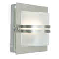 Bern 1-Light Stainless Steel Wall Light with Frosted Glass