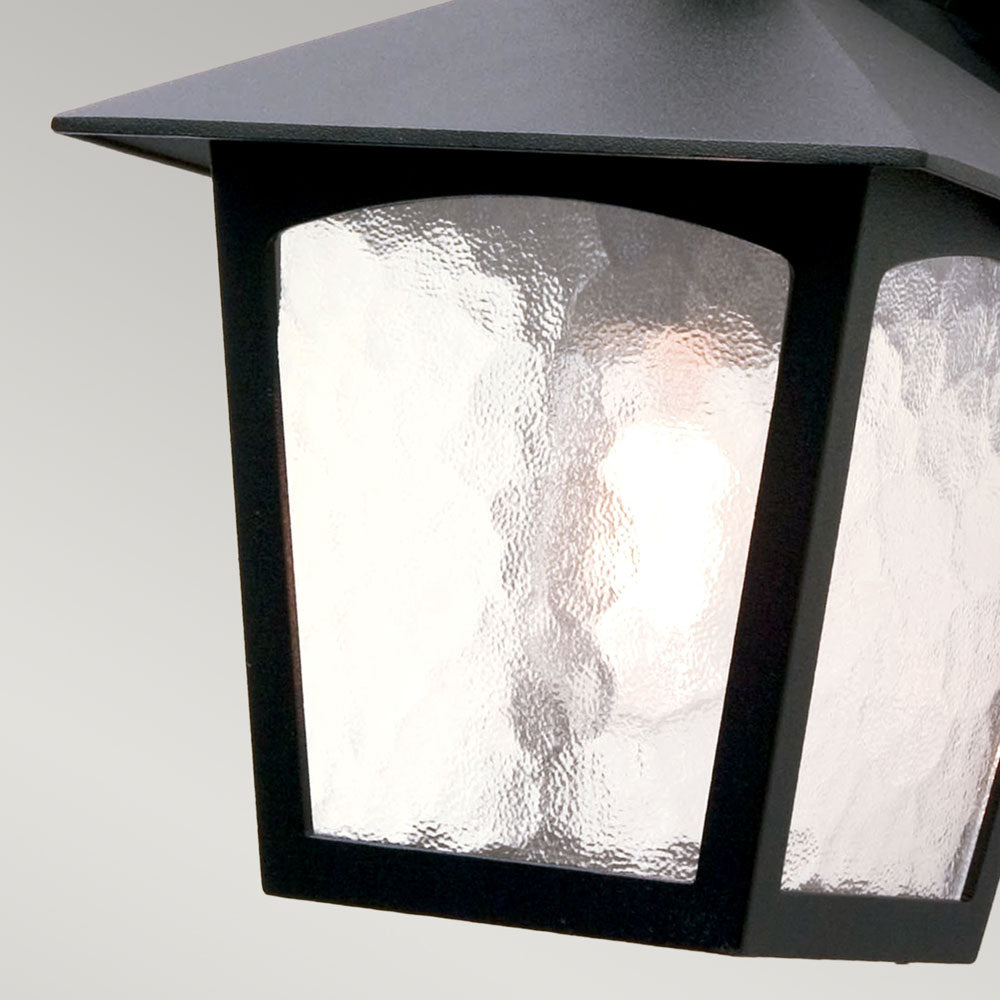 York 1-Light Black Downward Wall Light