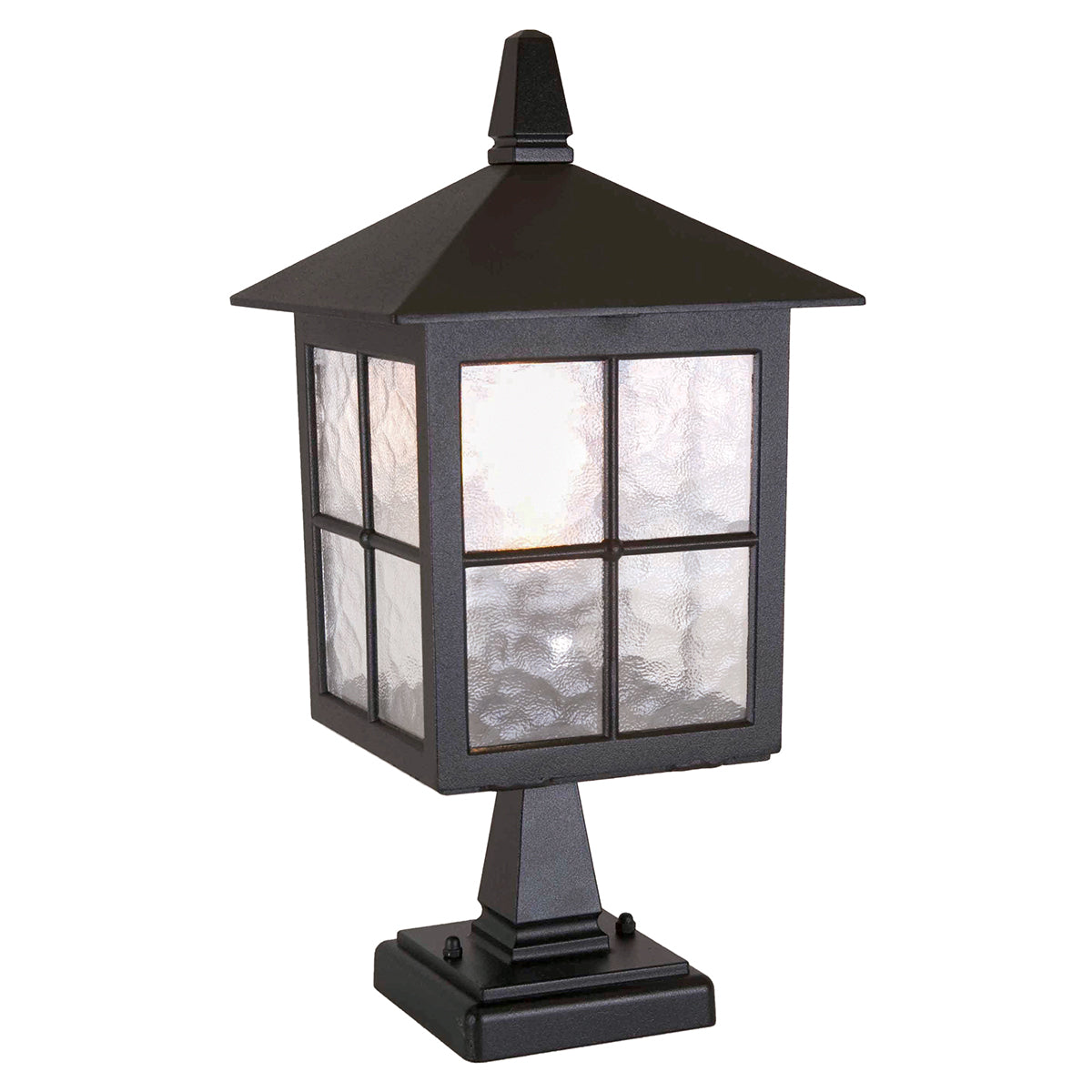 Winchester 1-Light Black Pedestal Lantern