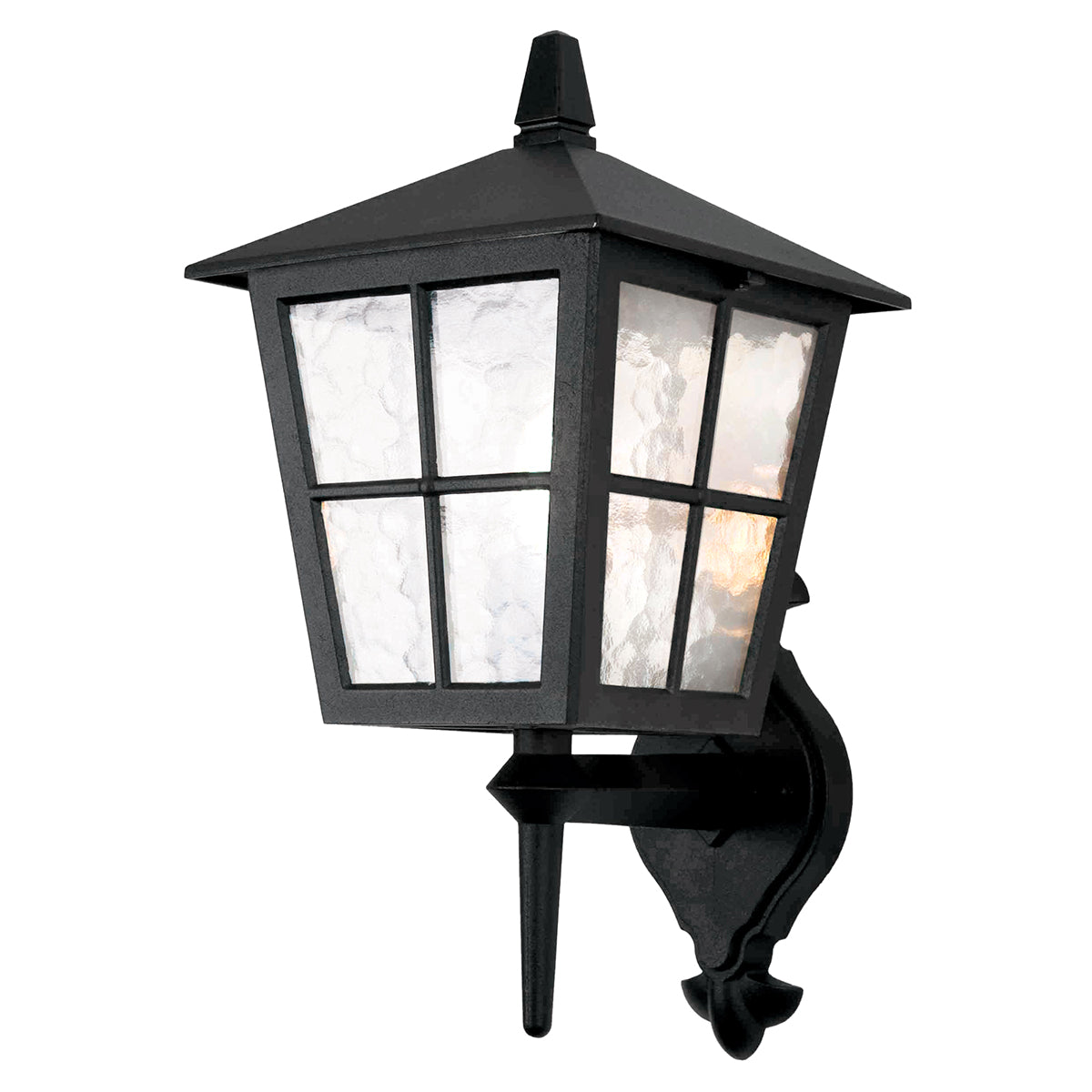 Canterbury 1-Light Black Upward Wall Light (Medium)