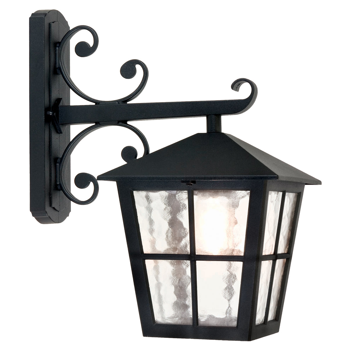 Canterbury Large 1-Light Black Downward Wall Light