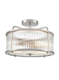 Bonham Satin Nickel Semi-Flush Ceiling Fitting