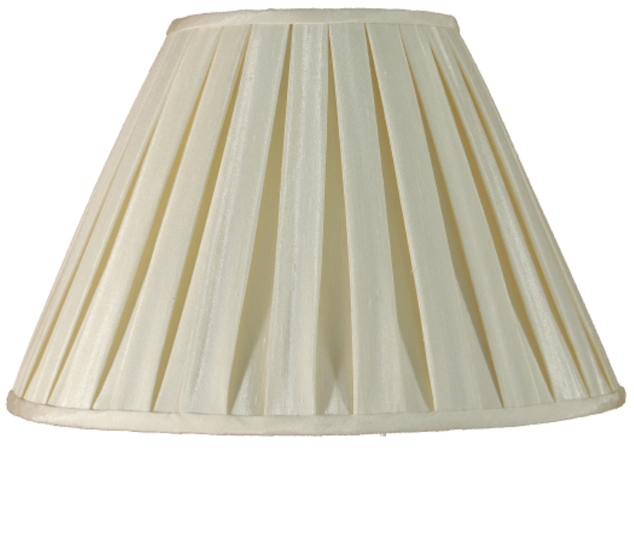 8" Box Pleat Ivory Lamp Shade