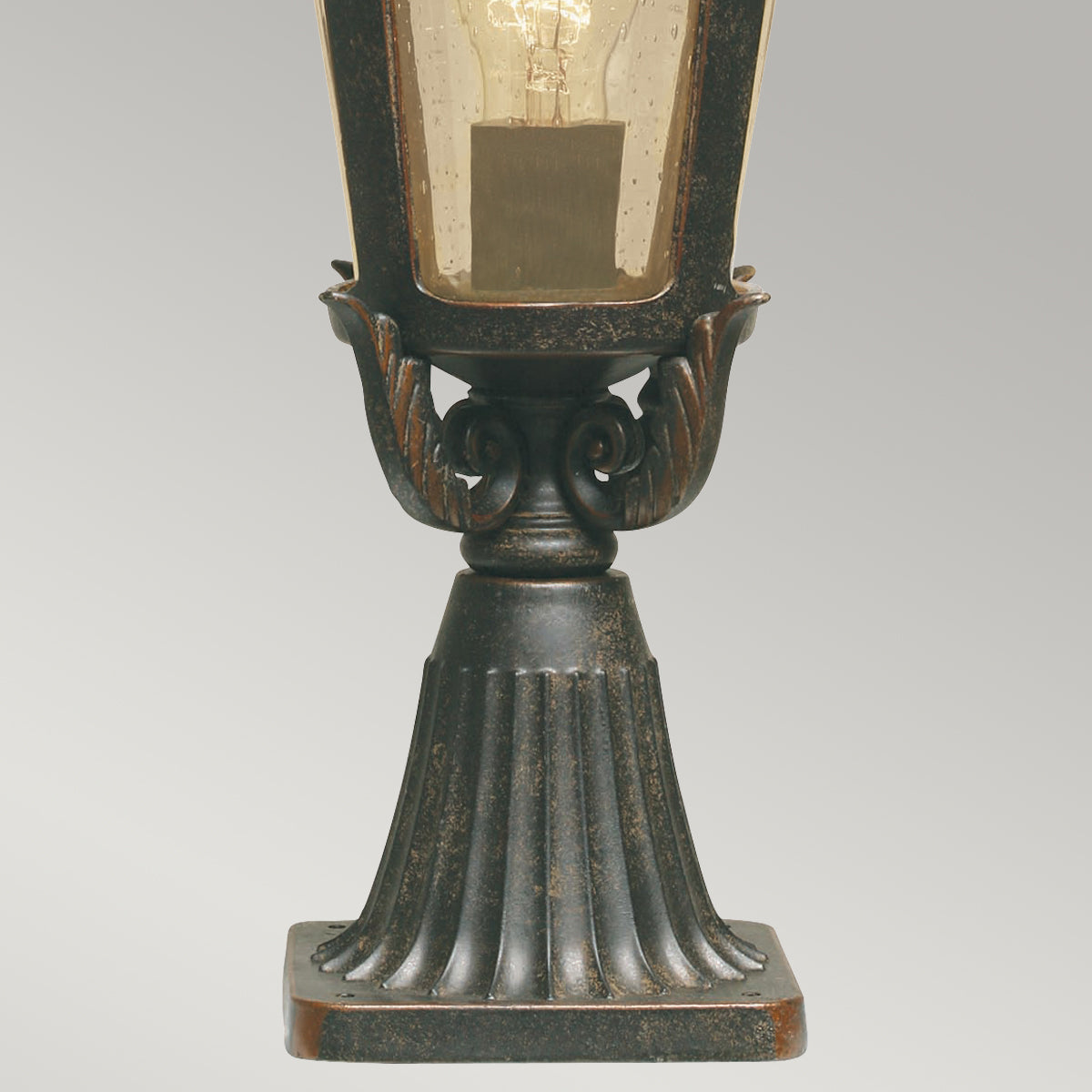 Baltimore Medium Weathered Bronze Pedestal Lantern