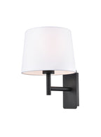 Christie 1lt Matt Black Wall Light