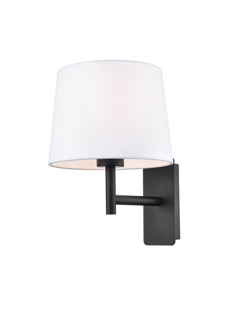Christie 1lt Matt Black Wall Light
