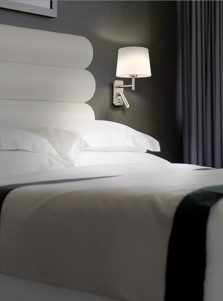 Christie Wall Light In Satin Nickel