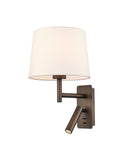 Christie Reading Wall Light In Brushed Bronze