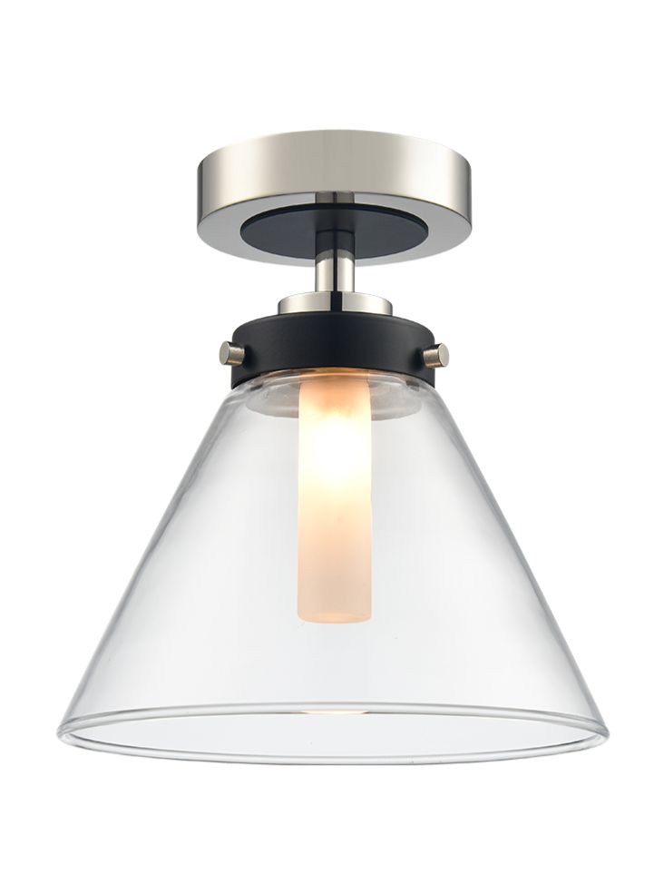 Conica Flush Fitting matt black and polished nickel