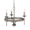 Crown Grey 3-Light Chandelier