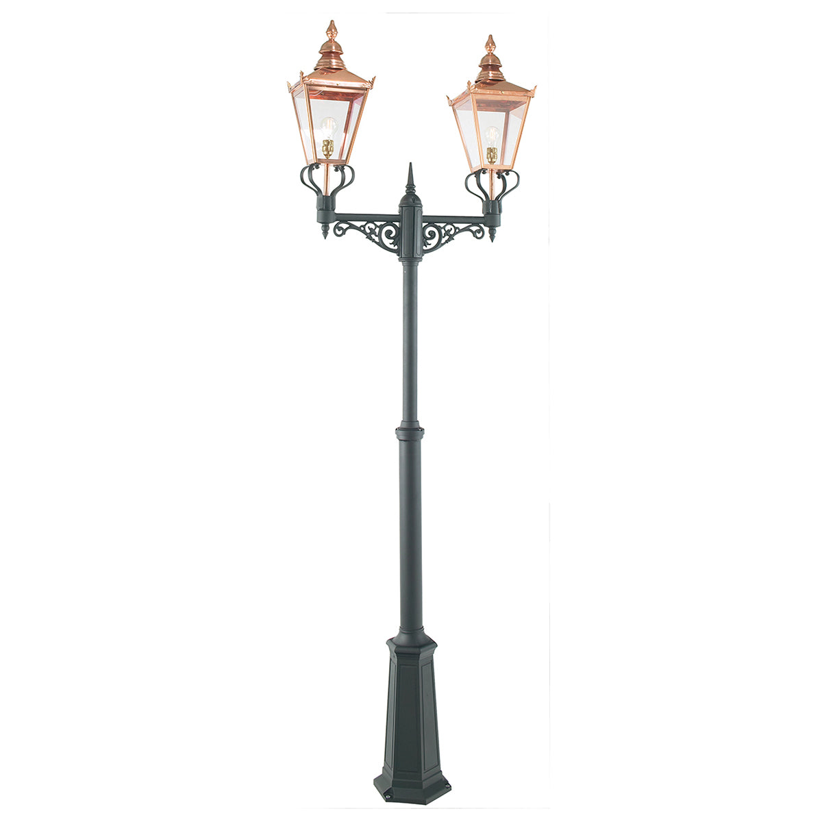 Chelsea Twin Head Copper Lamp Post