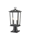 Dusk 2lt Exterior Pedestal in Matt Black