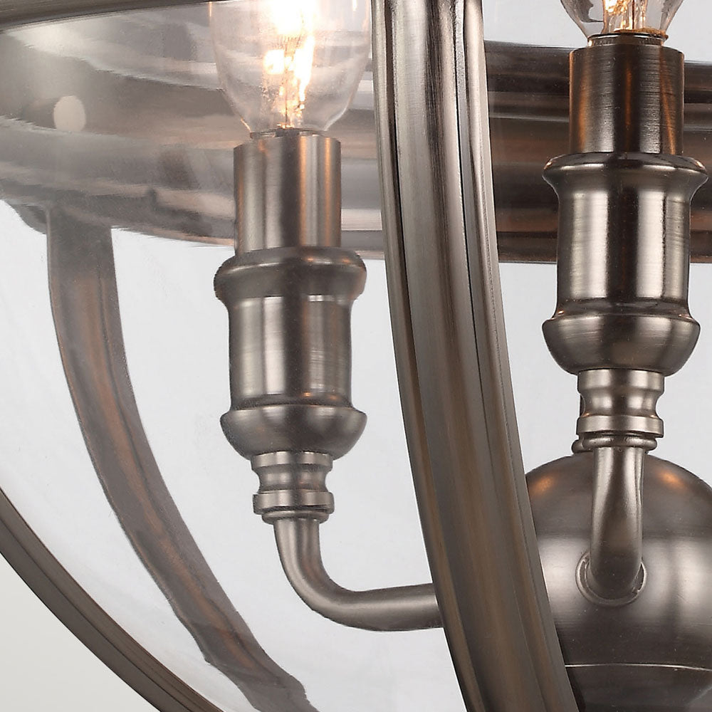 Adams 3-Light Pendant (Antique Nickel)